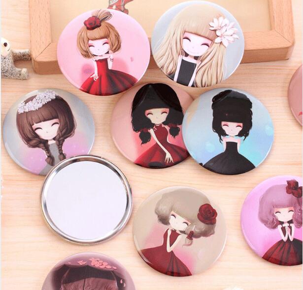 

20pcs/lot Girl mini pocket makeup mirror cosmetic compact mirrors espelho de maquiagem espejos de bolsillo
