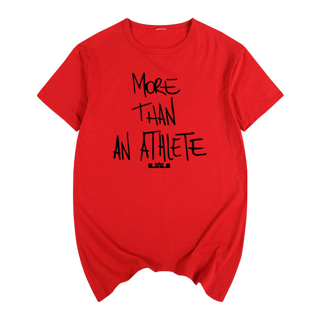 

Fashion-Lebron James Same Style T Shirt Brand More Than An Athlete Letter Print O-Neck Tee Shirt Cotton Short Tshirt, Yellow