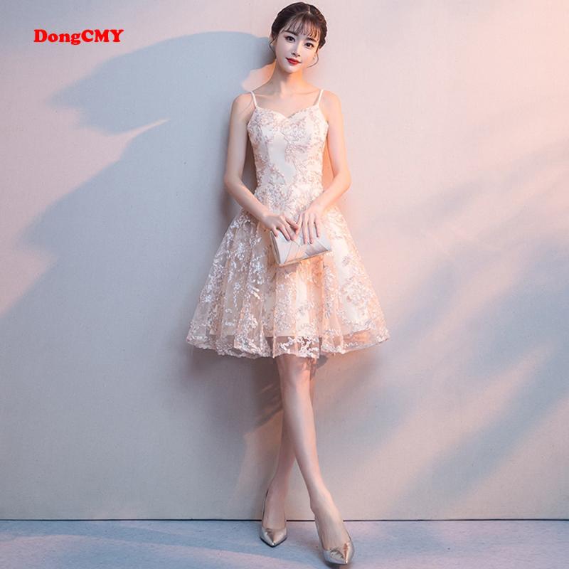 

DongCMY 2019 Prom New A-line Short Student Young Short Sexy Party Pretty Graduation dresses, Black
