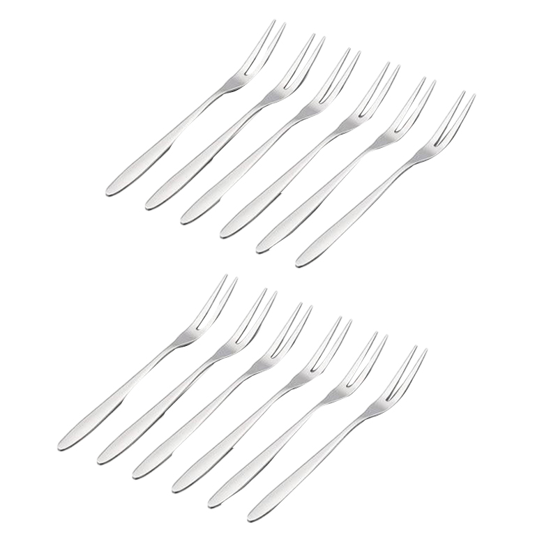 

12 Pcs Dessert Forks,5.1 InchStainless Steel Mini Salad Fruit Fork Tasting Forks Cocktail Fork