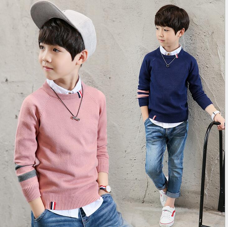 

boy Casual knitwear Boys Sweaters Pullovers Cotton Clothing For Children pullover sweater Kids Autumn Knitwear clothes