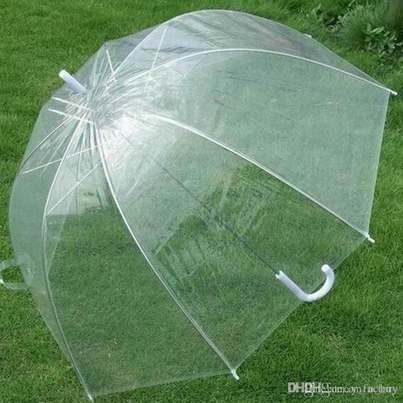 

2018 Clear Cute Bubble Deep Dome Umbrella Gossip Girl Wind Resistance transparent Mushroom Umbrella Wedding Decoration