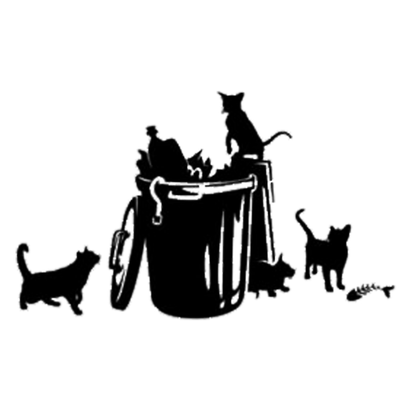 

18*10.8cm Funny Cats Decal Funny Car Window Bumper Novelty JDM Drift Vinyl Decal Sticker Car Sticker, Color