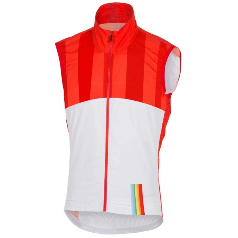 

2020 top quality windproof cycling Gilet Road Bike Bicycle Sleeveless Jersey Top Cycle Gilet ciclismo wind vest, Red