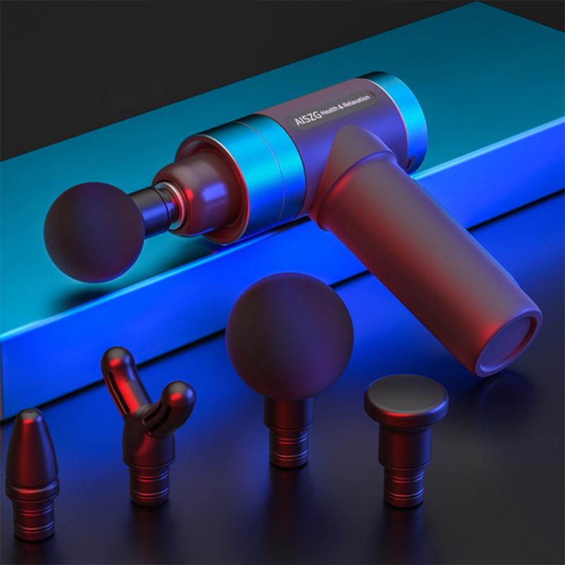 

6000mAh Muscle Massage Gun Sport Therapy Massager Body Relaxation Pain Relief Slimming Shaping Massager 4 Heads With Bag