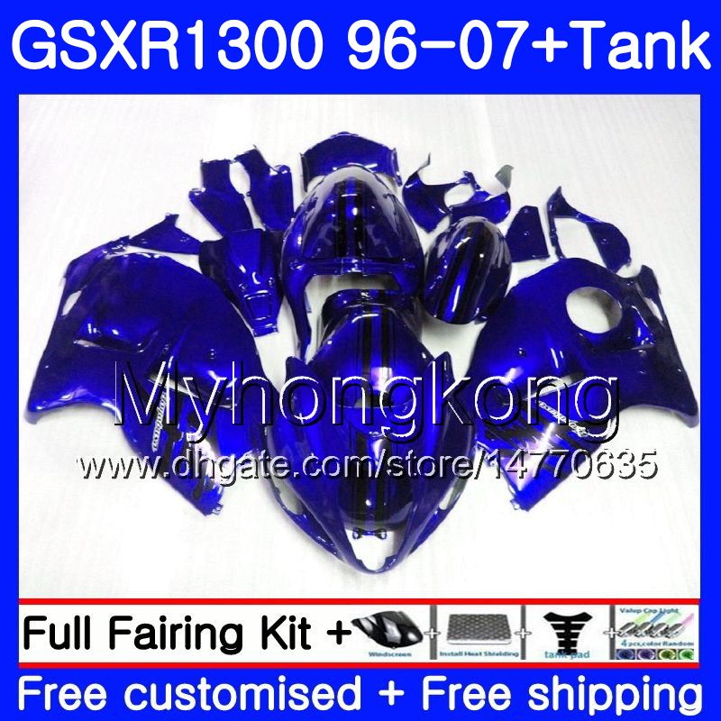 

Hayabusa For SUZUKI GSXR1300 96 97 98 99 00 01 07 Kit 333HM.165 GSXR 1300 GSX-R1300 1996 1997 1998 1999 2000 2001 2007 Fairing Glossy blue, No. 1
