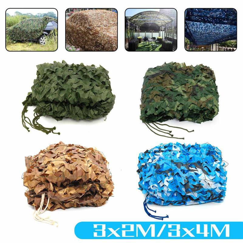 

2x3m / 3x4m Hunting Camouflage Nets Woodland Army Camo netting Camping Sun ShelterTent Shade sun shelter