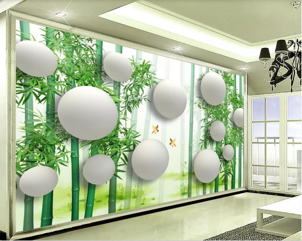 

3d room wallpaper custom photo mural 3D Bamboo Forest Landscape Creative Super HD Living Room TV home improvement wallpaper for walls 3 d, Non-woven fabric