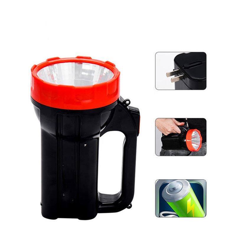 New LED flashlight with range of 200-500 meters, household emergency rechargeable searchlight, outdoor fishing camping light-image-507938343