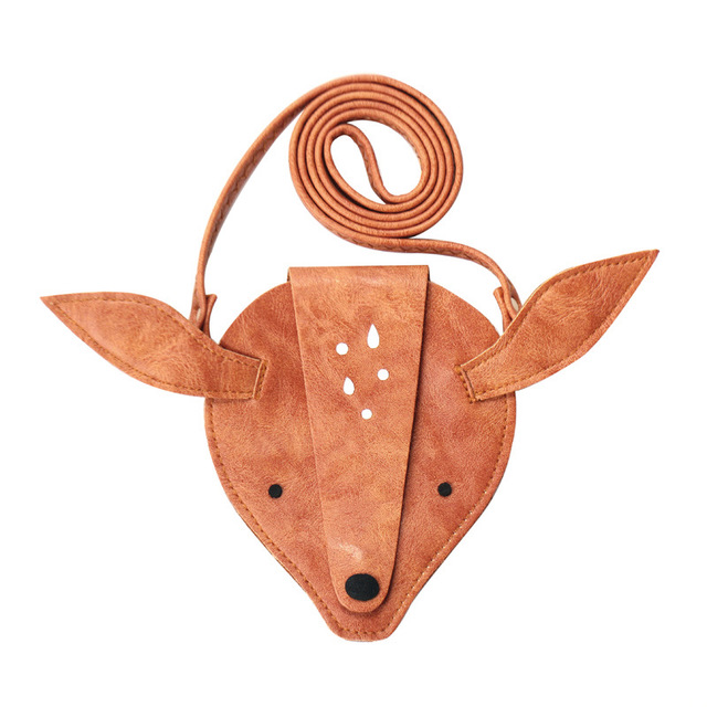 Kids Animal Shape Leather Purse Crossbody Bags Designer Hand Made Children Decoration Bag Boys Girls Cartoon Make Up