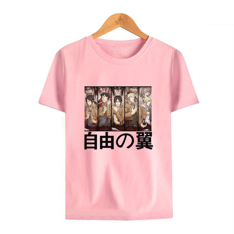 

Anime Attack on Titan T Shirt Women Men Japanese Streetwear Hip Hop Shingeki No Kyojin Short Sleeve Graphic Tees Cosplay Costume, White;black