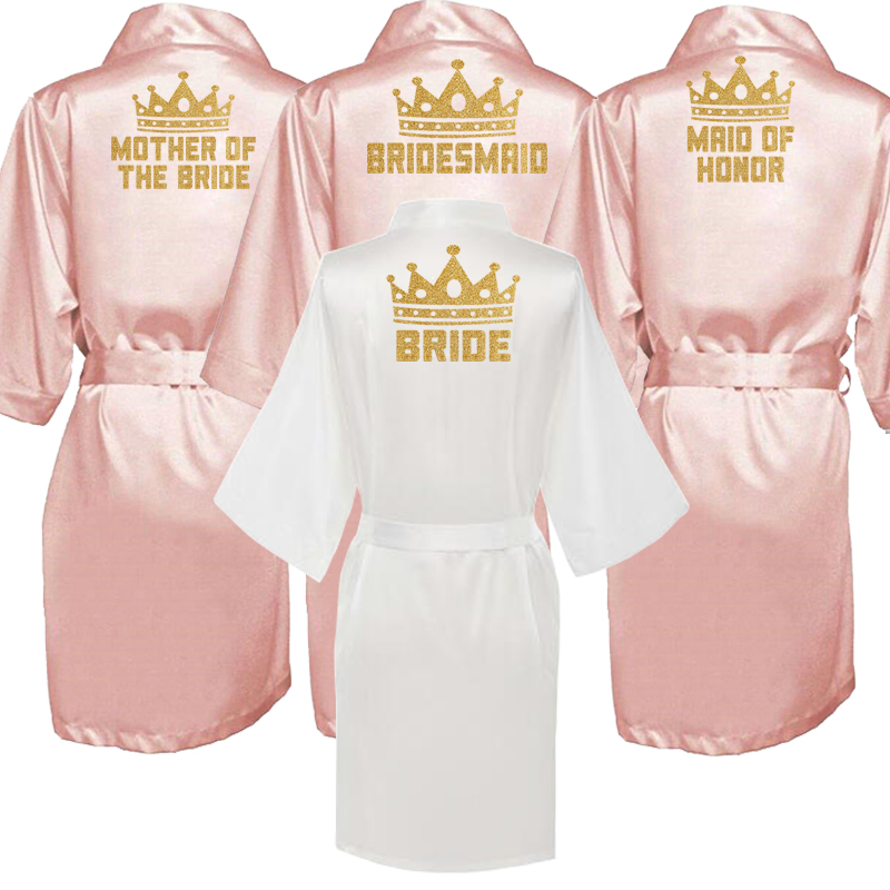 

dusty pink bride robe satin robe women bridal pajamas wedding bridesmaid gift mother sister of the bride groom robes, As the photo show