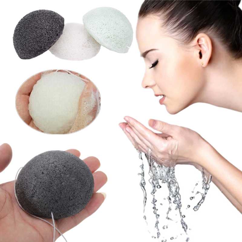 

6 Colors Natural Konjac Konnyaku Facial Puff Face Cleansing Puff Washing Sponge Exfoliator Cleansing Sponge Facial Cleanser