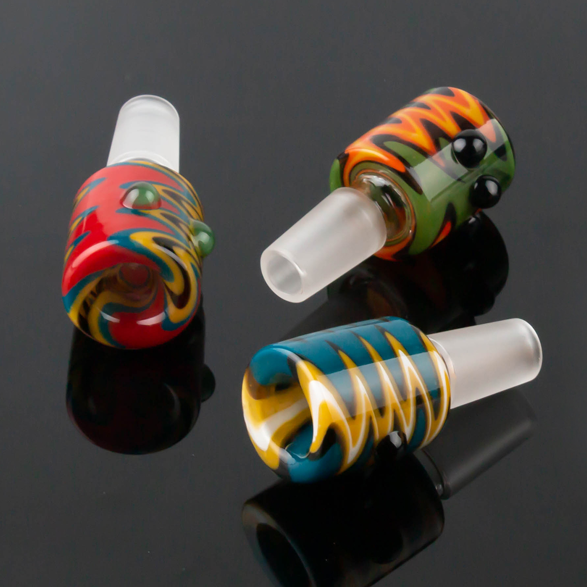 

Smoking Accessories Glass Bowl colorful 14mm 18mm male with Tobacco Herb for dab rig bong water pipe