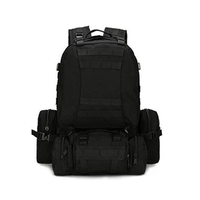 

Travel Sport Trekking Multifunction Outdoor Oxford Fabric Men Backpack Climbing Hiking Practical Camping Large Capacity, Black