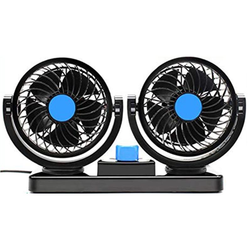 

USB Dual Head Car Cooling Oscillating Back Seat Ventilation Air Fan Truck Air Fan Adjustable Cooler Cooling