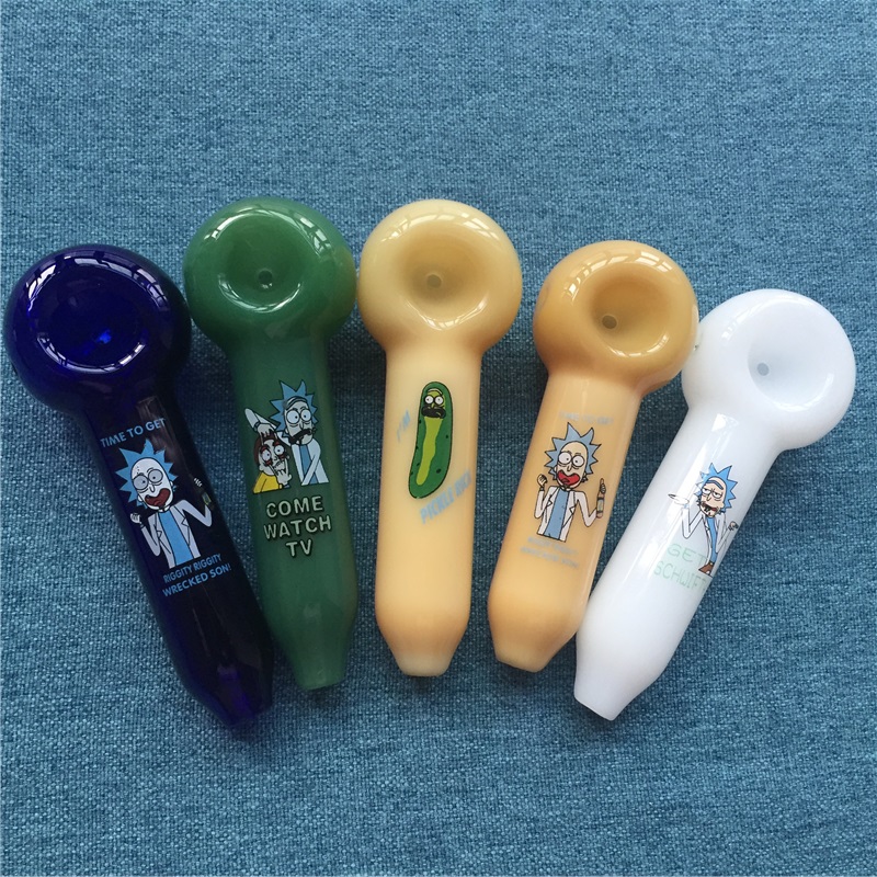 

In Stock 12.5CM Glass hand Pipes Heady Cucumber Hand Pipe Pyrex Spoon Bubbler Oil Nail Hand Pipe Thick Colors for Smoking Accessories