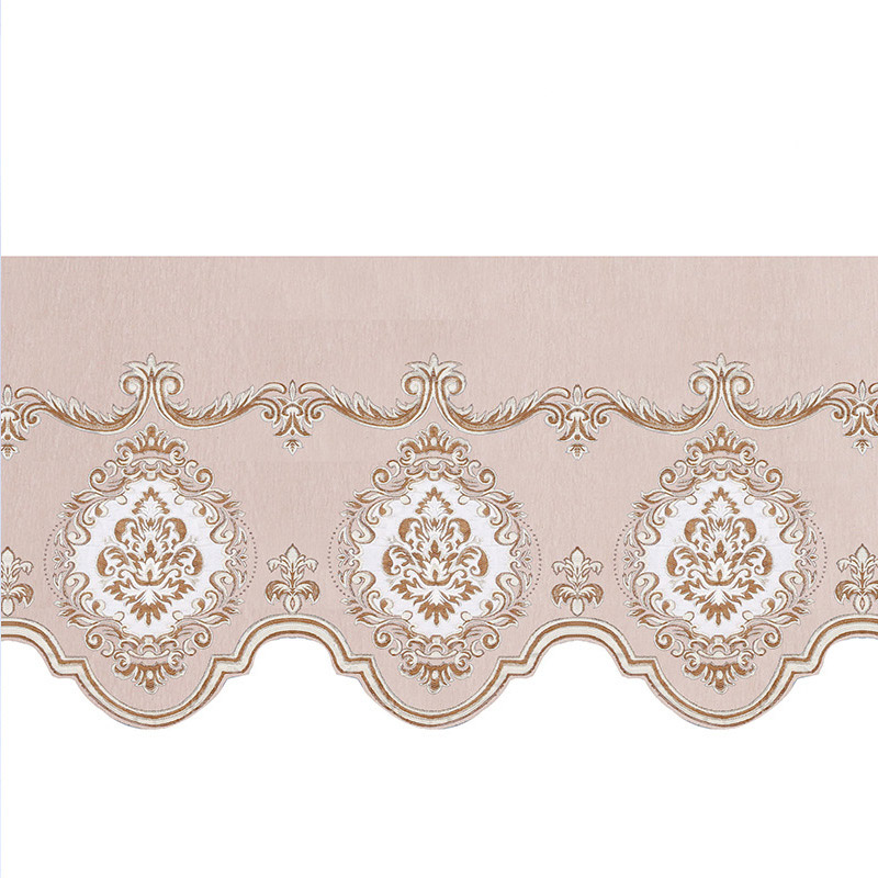 

1 PC Curtain Valance Tier Embroidered Floral Chenille Jacquard Royal Blue Short Kitchen Door DIY Cafe Decor DL034C, Color 1