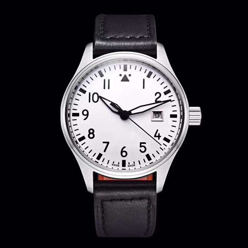 

Classic Pilot Mark 18 Automatic Mechanical Movement Wristwatch 40MM Dial Little Prince Back Cover Leather Strap Fashion Mens Watch