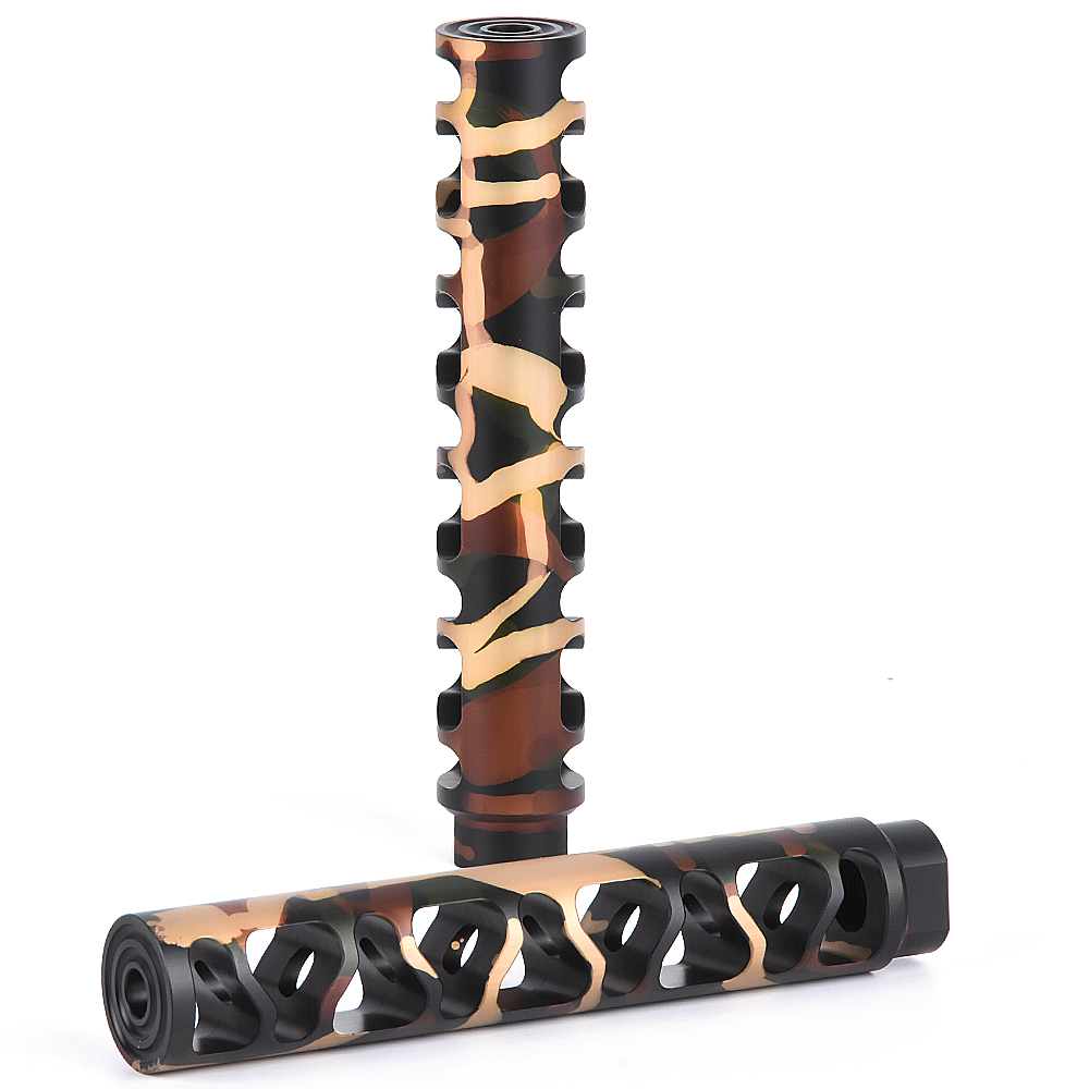 

7075 Aluminium 7inch Length .308 7.62 5/8-24 threads OD" 1.24 inch, Black