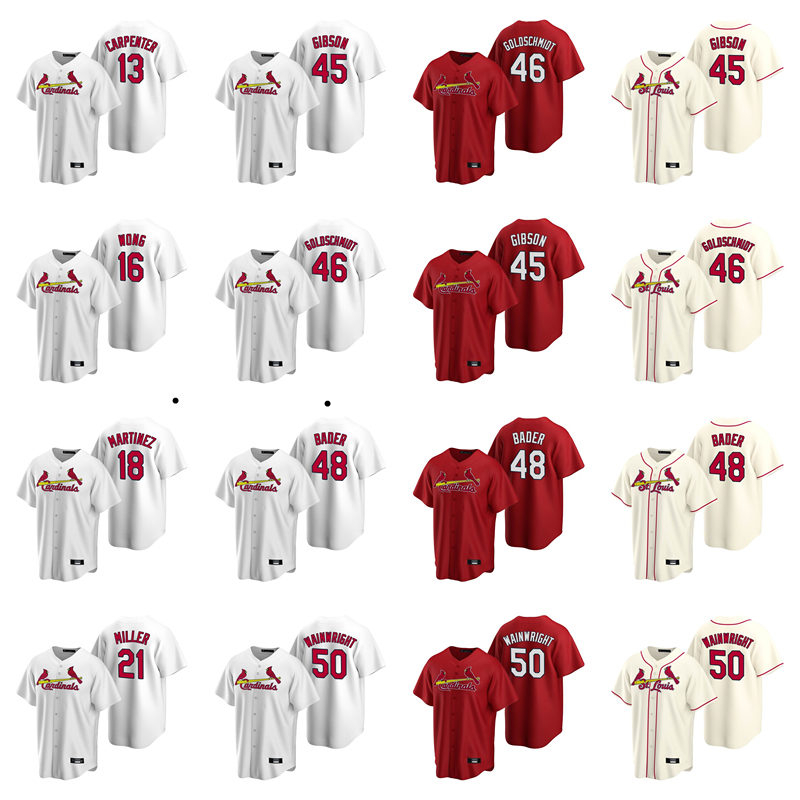Matt Carpenter Jersey Paul DeJong Yadier Molina Paul Goldschmidt John Brebbia Genesis Cabrera Cecil Baseball New Jerseys Custom Stitched
