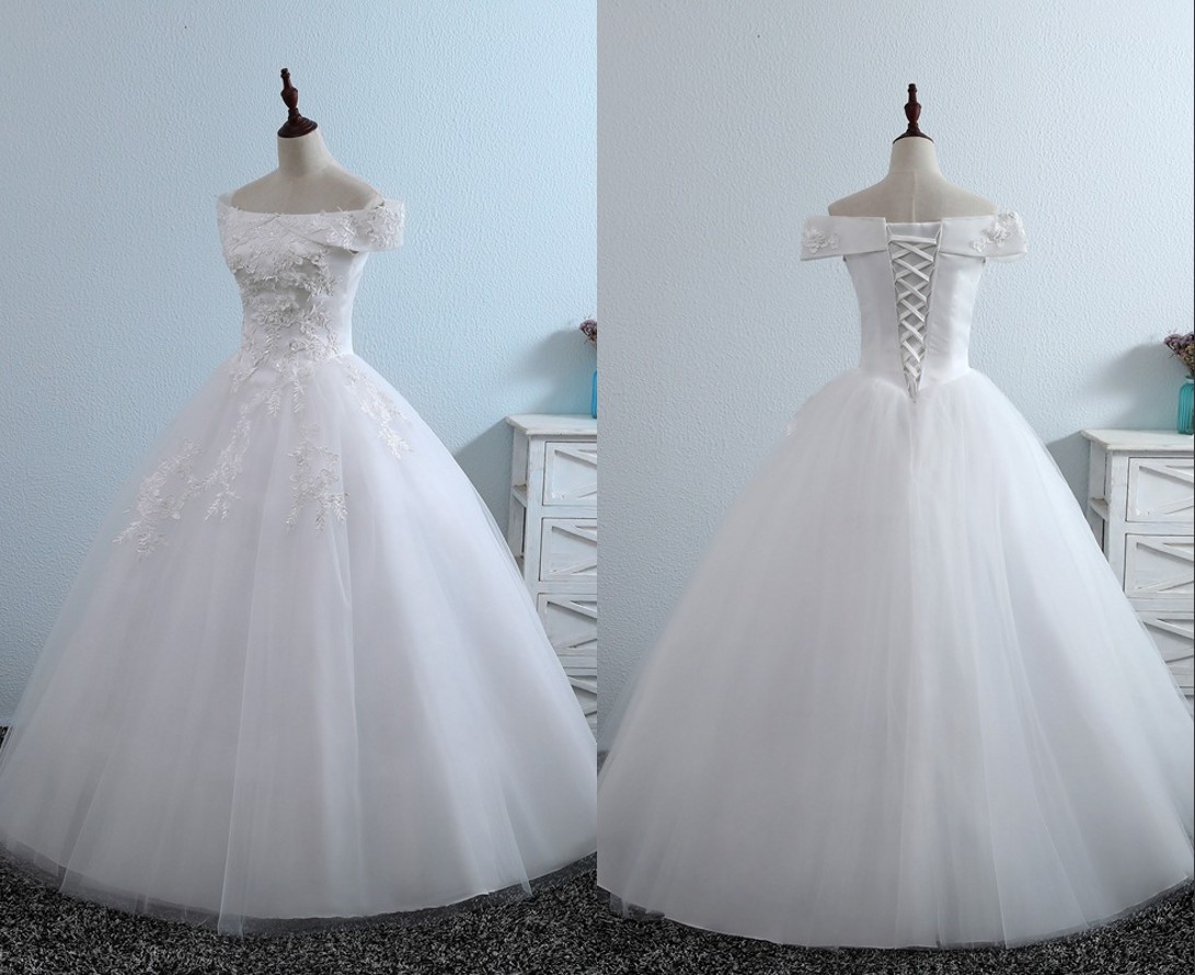 Discount Real Photo 2020 Romantic Wedding Dresses Bridal Gown With