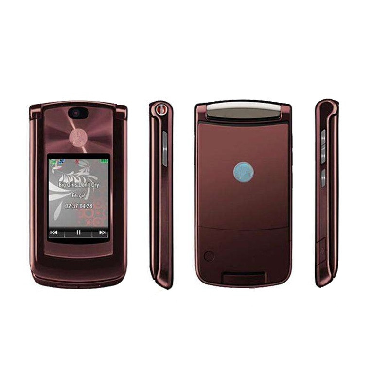 

Original Unlocked Motorola RAZR2 V9 2.2" 3G 2GB 2.0MP WCDMA Refurbished Flip Cellular Phone, Black