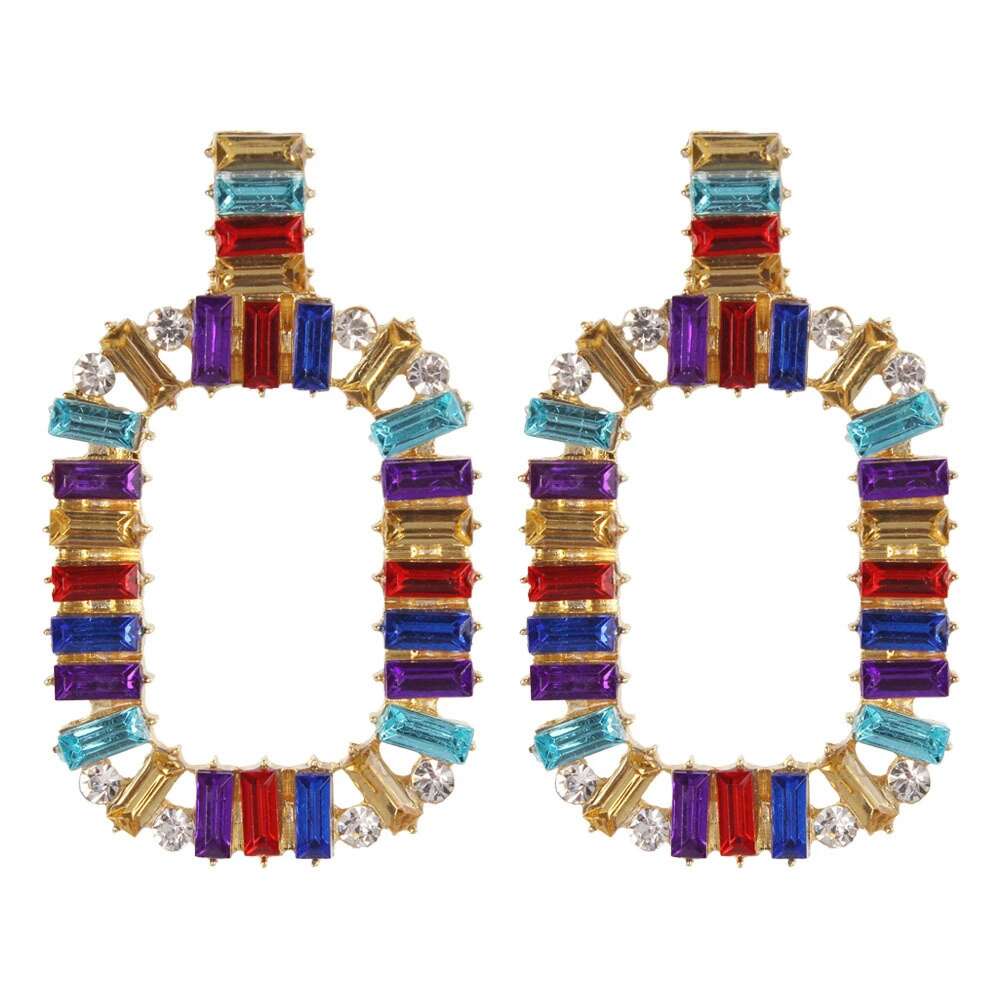

Wholesale- diamonds dangle earrings for women western hot sale fashion girl crystal chandelier earring holiday style jewelry