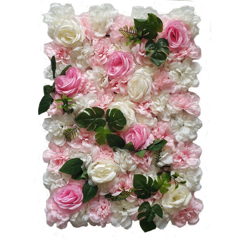 

Artificial Flower Wall Panels 16 x 24 inch Flower Wall Mat Silk Rose Panels for Backdrop Home Wedding Decoration, 38