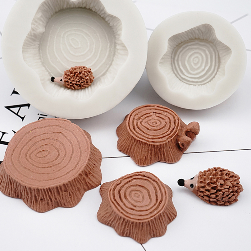 

Tree Stump & Hedgehog Silicone Mold Fondant Mould Cake Decorating Tools Chocolate Gumpaste Molds, Sugarcraft, Kitchen Gadgets