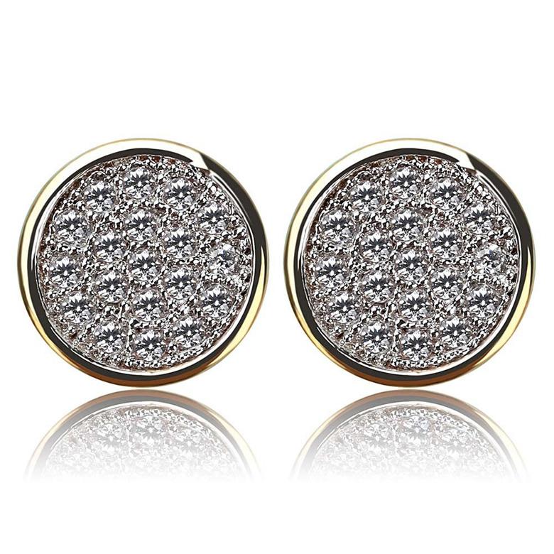 

luxury designer earrings Fashion Women Grade Quality Zircon Stud Earrings Luxury 18K Gold Plated Circle Hip Hop Mens Earrings
