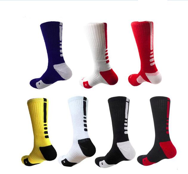 

IN stock Professional Elite Basketball Socks Long Knee Athletic high quality Sport Socks Men Fashion Walking Running Tennis Sports Sock, Yellow