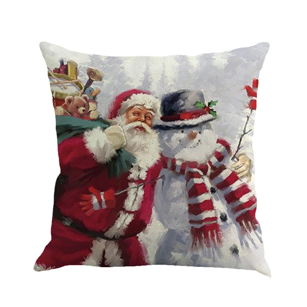 Merru Christmas Pillow Case Christmas PrintingDyeing Bed Home DecorPillow Cover