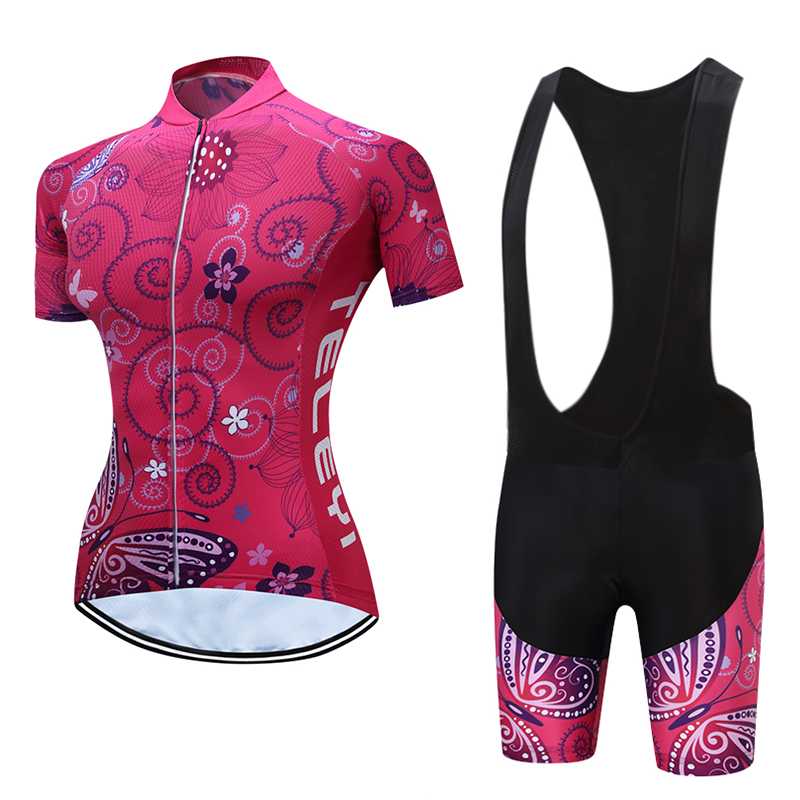 

TELEYI 2020 cycling jersey bike clothes bib shorts set MTB bicycle wear ropa ciclismo high quality summer women bike clothing