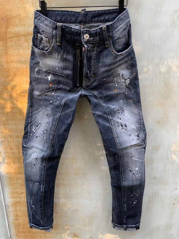 

DSENQI NEW Men Jeans Ripped for Jeans Pants Men Outwear Man Pants T118, As pic