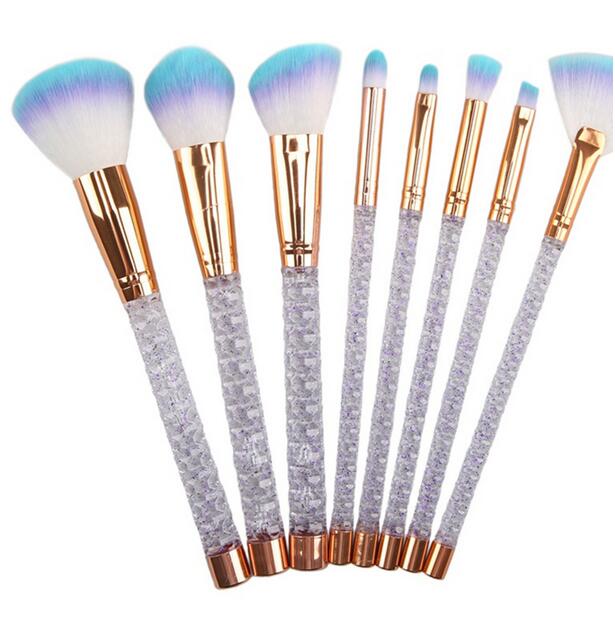 Hot new multicolor 10 PCS/set Makeup Brushes The fan unicorn brushes Makeup Tools free shipping top quality