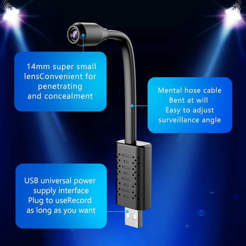 

Usb wifi mini camera HD 1080P AI Human Detection mini camera Cloud Storage Real Time Monitoring camera support TF card