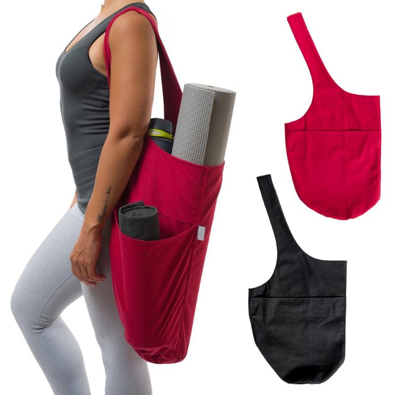 

HOT 1pcs Yoga Bag One-shoulder Large Capacity Mat Holder Tote Carrier Zipper Pockets TI99