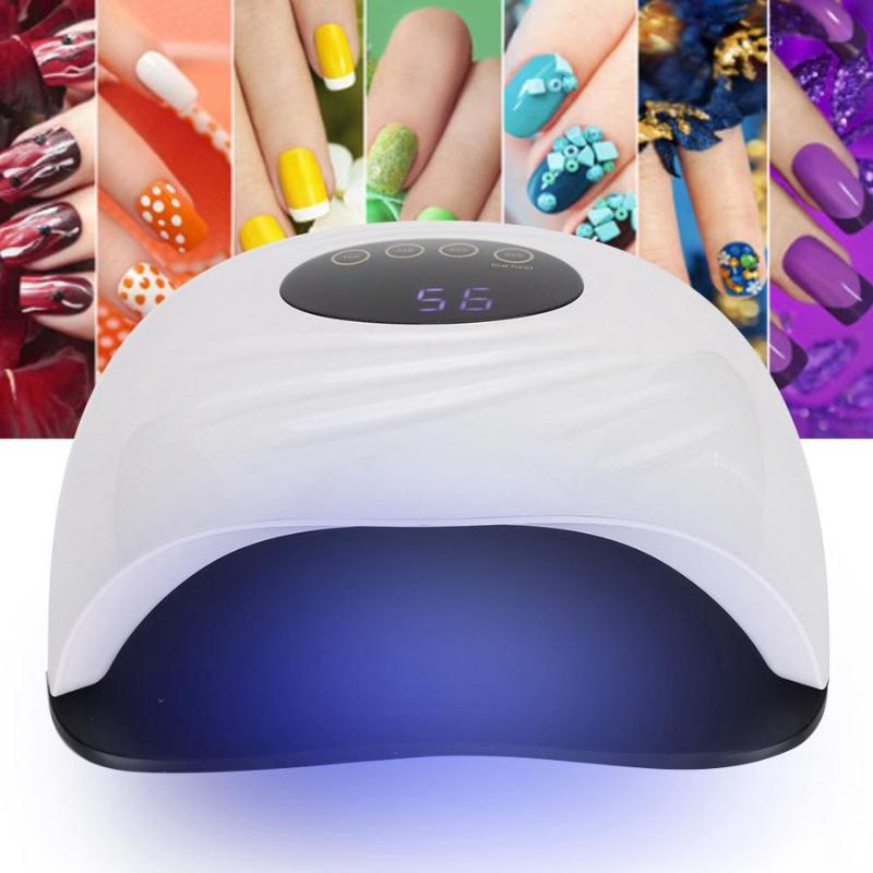 

Intelligent 90W Nail Art Lamp Dryer Gel Polish Curing UV/LED Light Manicure Tool Nail Dryer Lamps for Household Salon, As pic