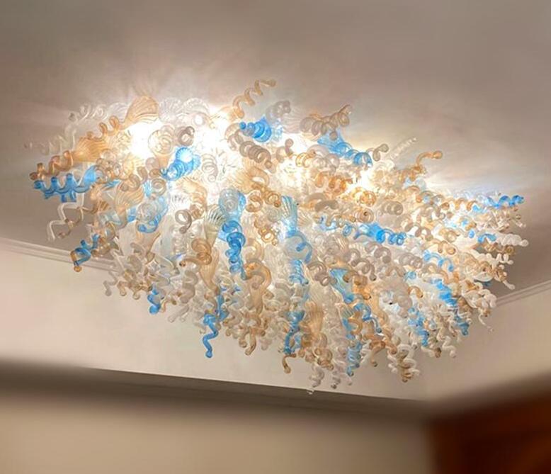

Fashion Lamp Ceiling Lights Italian Hand Blown Glass Chandelier Lamps Home Decorative LED Chandeliers