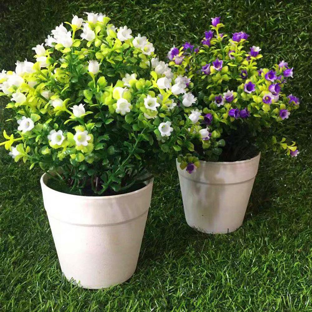 

Lifelike Artificial Bright Color Flower Grass Chrysanthemum Plant Pot Bonsai Balcony Furniture Desktop Non-fading Home Decor, Red