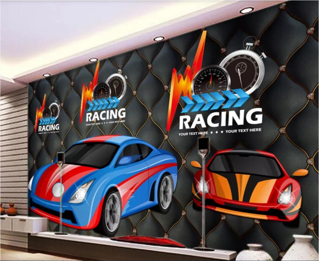 

3d room wallpaper custom photo mural Retro Racing Rider Bar KTV Restaurant Decorating Wall wallpaper for walls 3 d, Non-woven fabric