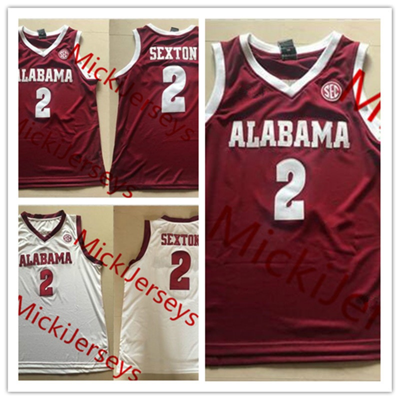 

Mens NCAA Alabama Crimson Tide Collin Sexton College Basketball Jerseys Stitched white red Collin Sexton Alabama Crimson Tide Jersey S-3XL, Black