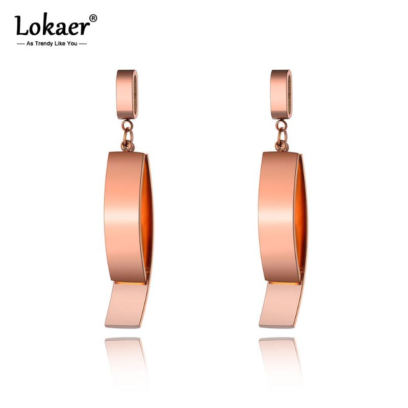 

Dangle & Chandelier Lokaer Original Design Titanium Stainless Steel Geometry Earrings Bohemia Style Jewelry For Women Girls E19313