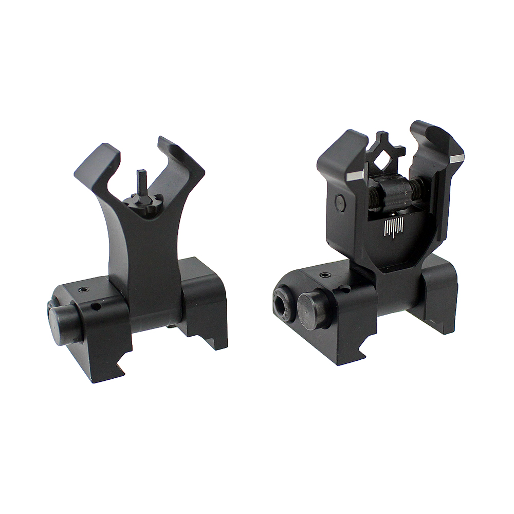 

AR 15 diamond front filp sight Set Apertures Dual Windage Adjustment Picatinny iron sights for ar-15