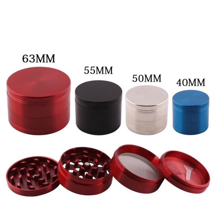 

40/50/55/ 63mm Tobacco Grinder grinder Zinc Alloy Grinder Alloy grinding tool Hand Muller Crusher Grinding Machine Smoking Accessories 7042