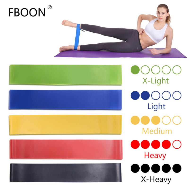 

5 Colors Yoga Resistance Rubber Bands Indoor Outdoor Fitness Equipment 0.35mm-1.1mm Pilates Sport Training Workout Elastic Bands