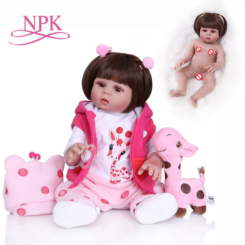 Decdeal R/éaliste B/éb/é Poup/ée 22 pouces 55 cm Reborn B/éb/é Poup/ée Fille Plein Silicone Princesse Poup/ée B/éb/é Jouet De Bain Avec Des V/êtements R/éaliste Mignon Cadeaux Jouet