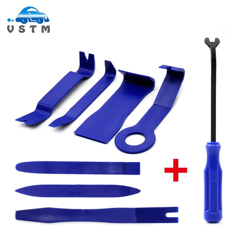 

7pcs Remover Removal Puller Pry Tool Car Door Panel Trim Upholstery Retaining Clip Plier Tool Hand Set