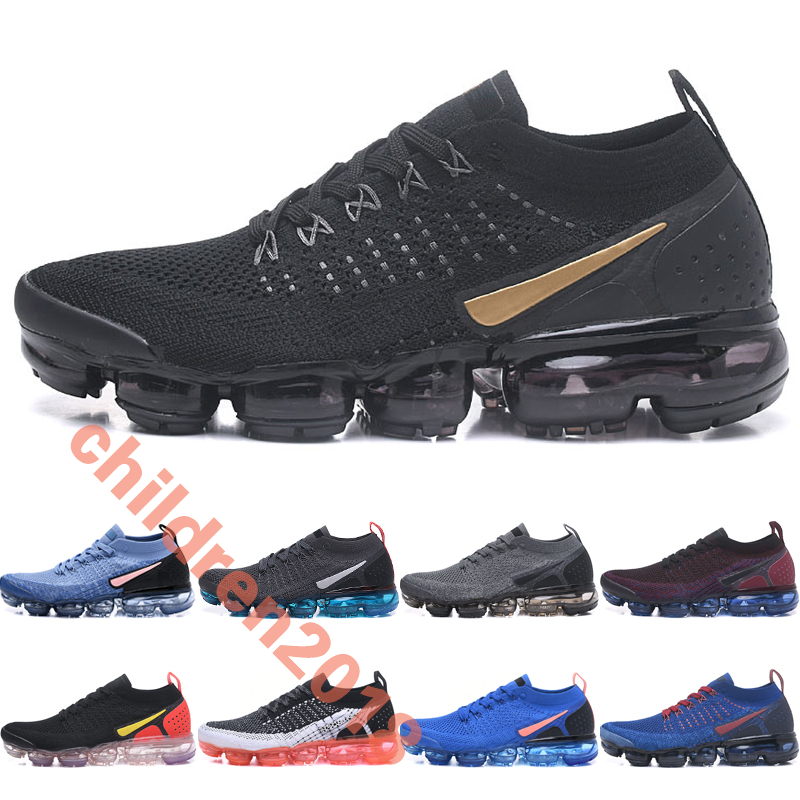

Brand Fly 2.0 Men Running Shoes 2019 V2 Black Metallic Gold Racer Gym Blue Black Laser Thunder Grey Boys Sneakers Size 40-45